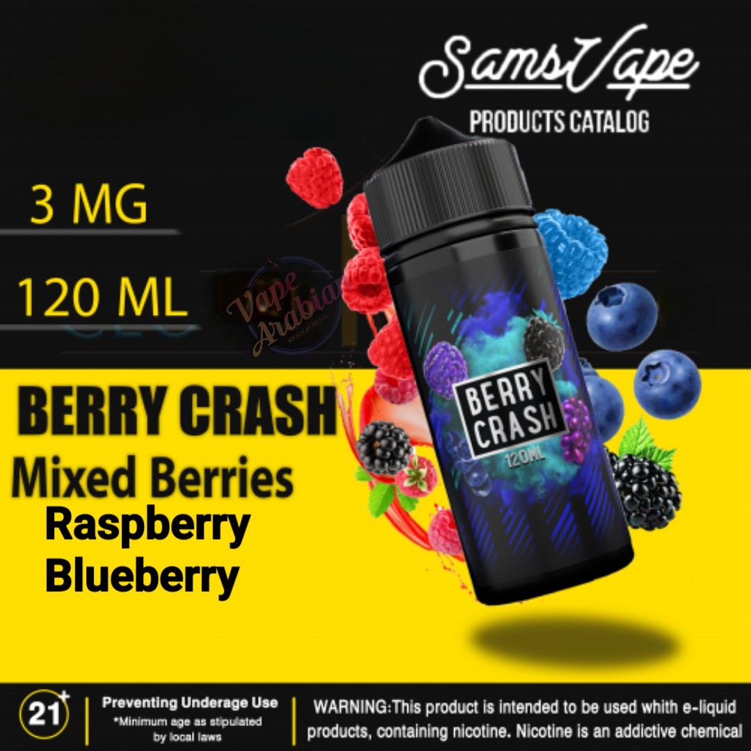 ایجوس سامز ویپ تمشک آبی یخ 120 میل | SAMS VAPE FROZEN BERRY CRUSH JUICE