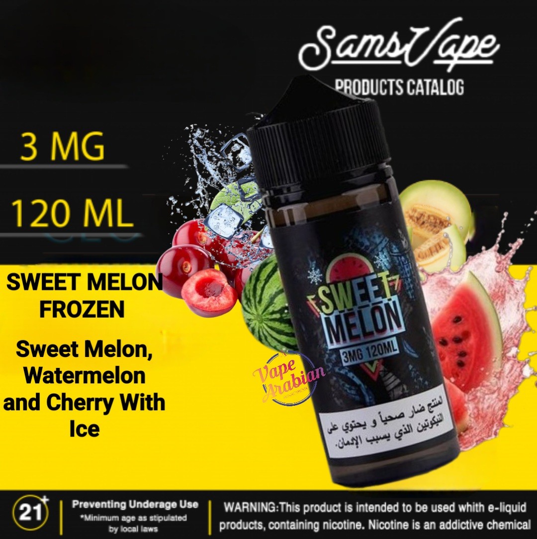 ایجوس سامز ویپ هندوانه شیرین یخ 120 میل | SAMS VAPE FROZEN SWEET MELON JUICE