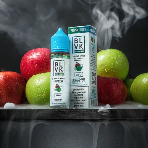 ایجوس بی‌ال‌وی‌کی دو سیب نعنا | BLVK DOUBLE APPLE MENTHOL JUICE