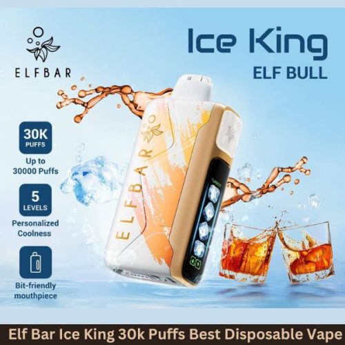 پاد یکبار مصرف الف بار آیس کینگ نیکوتین 50میلی گرم (تعداد پاف 30000) طعم ردبول