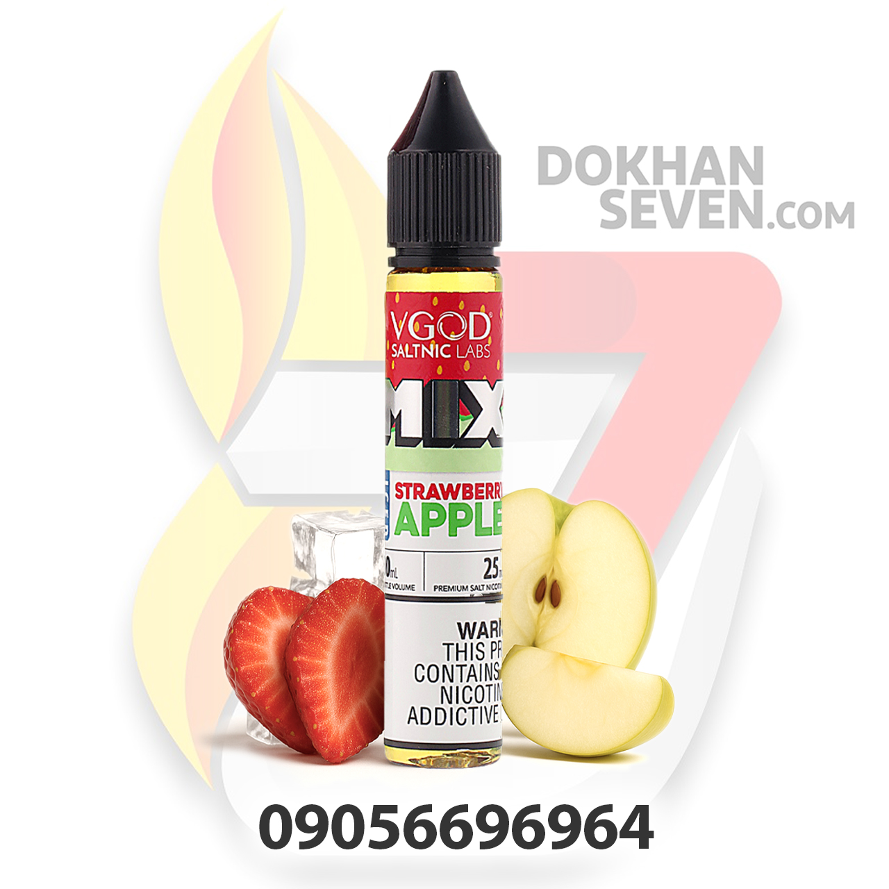 سالت ویگاد توتفرنگی سیب یخ | VGOD MIX STRAWBERY APPLE ICE SALT 