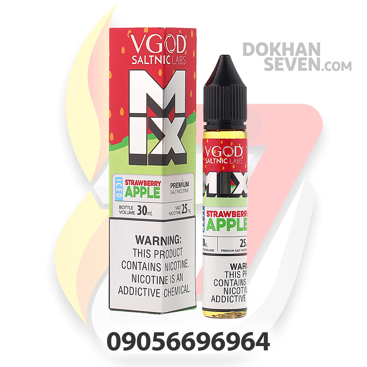 سالت ویگاد توتفرنگی سیب یخ | VGOD MIX STRAWBERY APPLE ICE SALT 