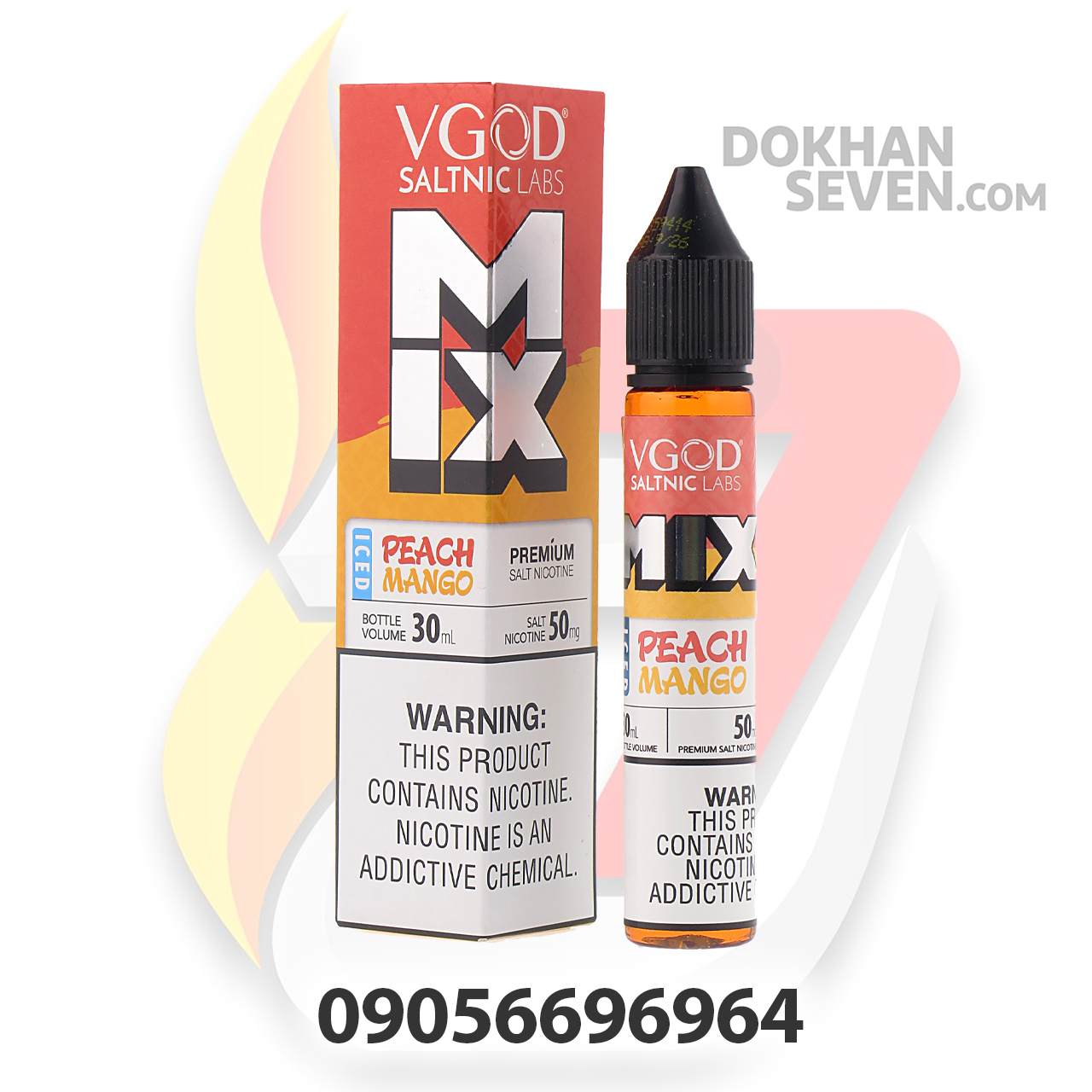 سالت ویگاد هلو انبه یخ | VGOD MIX PEACH MANGO ICED