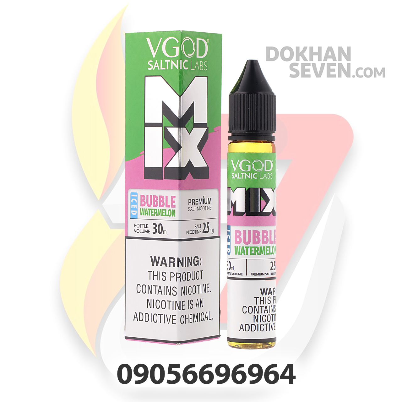 سالت ویگاد آدامس هندوانه یخ | VGOD ICED BUBBLE WATERMELON SALT 