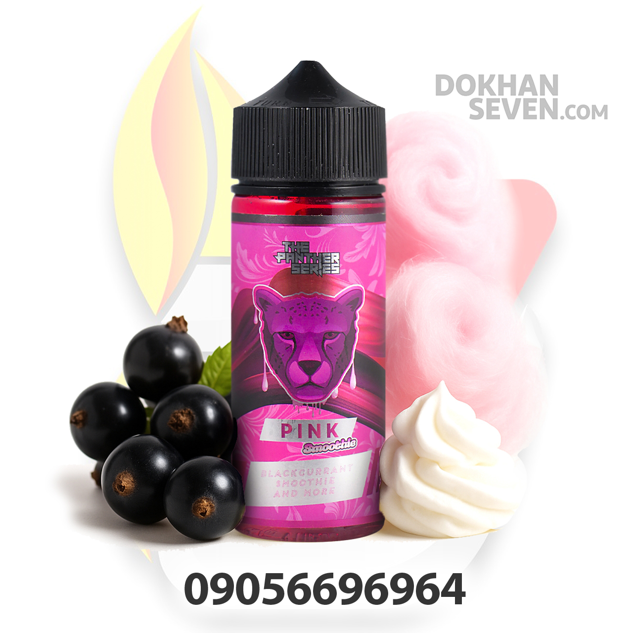 جویس دکتر ویپز انگور فرنگی خامه پشمک | DR.VAPES PANTHER PINK SMOOTHIE JUICE