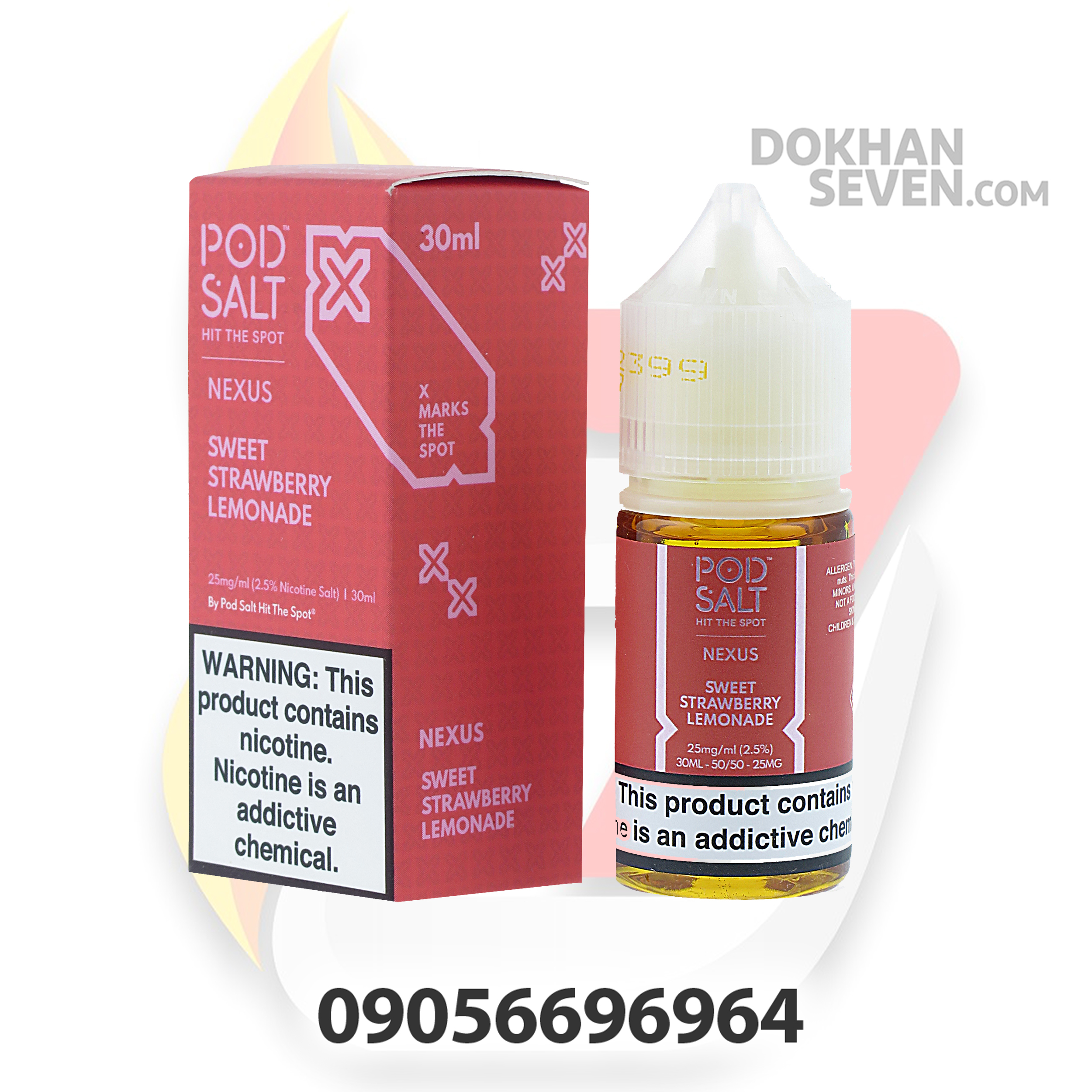 سالت پاد سالت توتفرنگی لیموناد | POD SALT NEXUS SWEET STRAWBERRY LEMONADE SALT JUICE