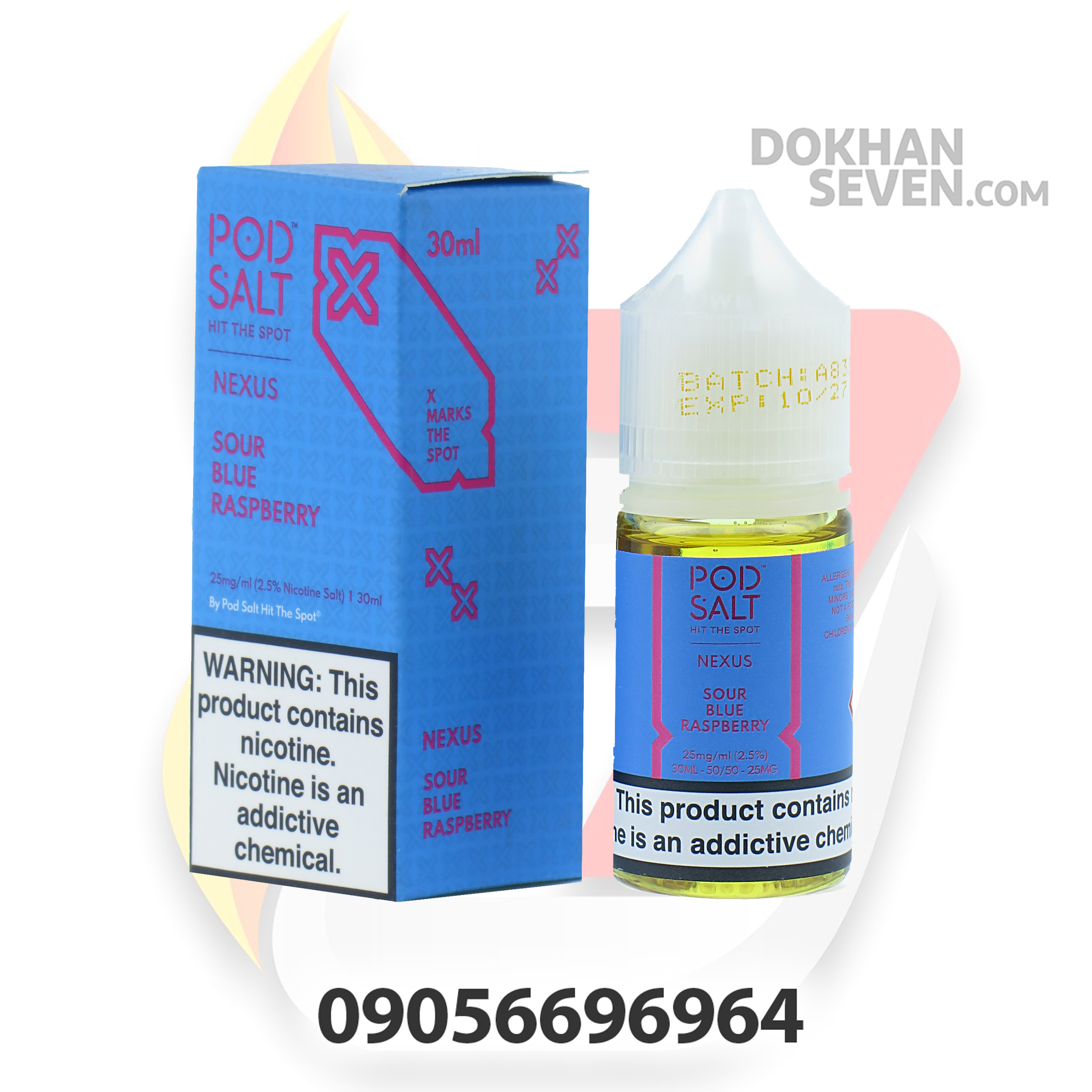 سالت نیکوتین پاد سالت تمشک آبی | POD SALT NEXUS SOUR BLUE RASPBERRY SALT