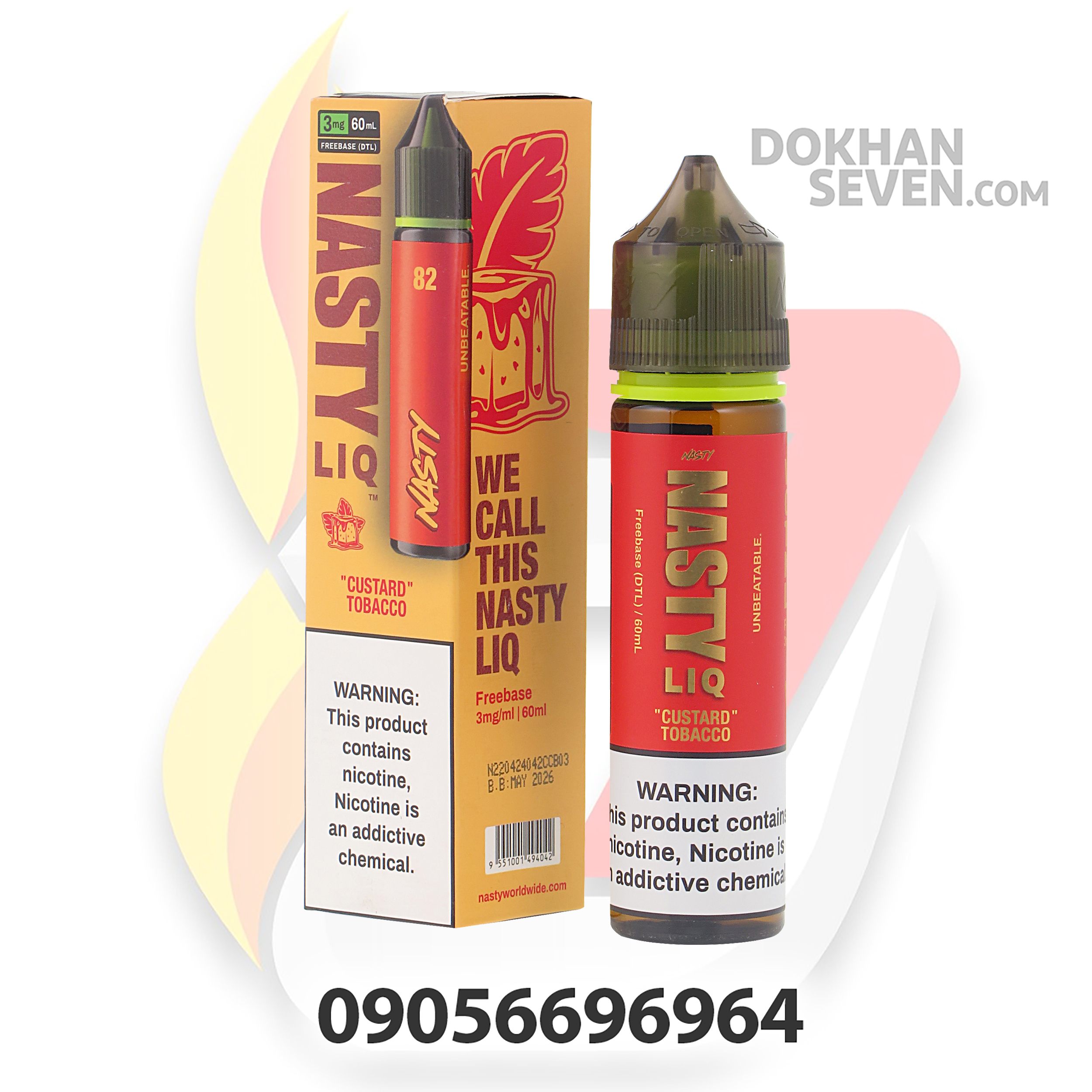 جویس نستی لیک تنباکو کاستارد | NASTY LIQ CUSTARD TOBACCO JUICE