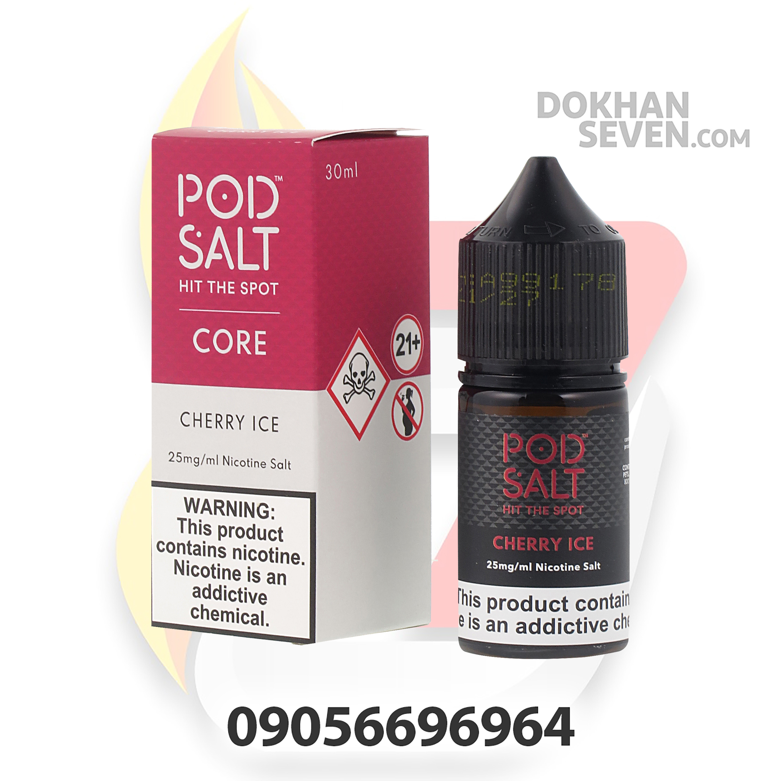 سالت نیکوتین پاد سالت گیلاس یخ | POD SALT CORE CHERRY ICE SALT JUICE