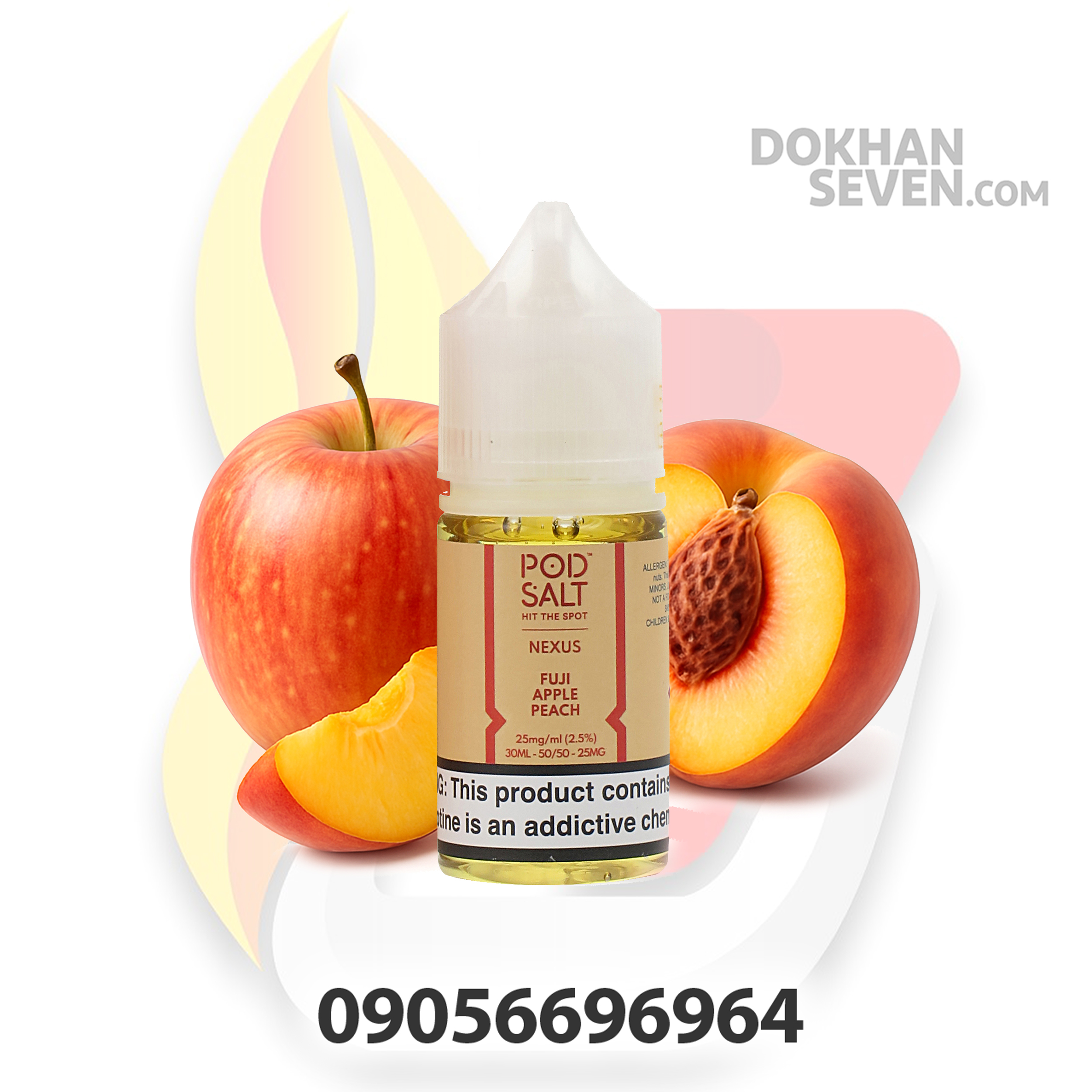 سالت نیکوتین پاد سالت سیب هلو | POD SALT NEXUS FUJI APPLE PEACH SALT JUICE