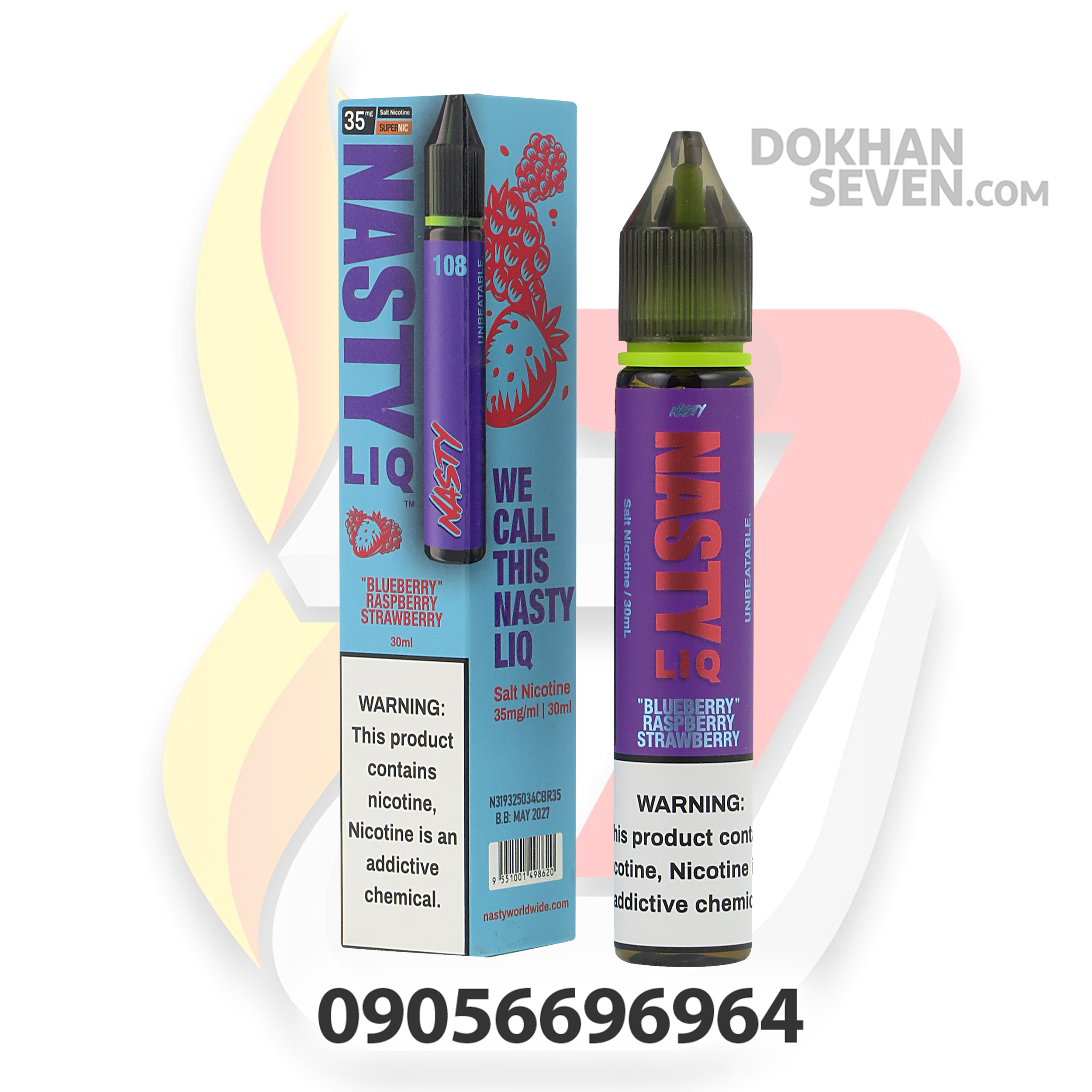 سالت نستی لیک بلوبری تمشک توتفرنگی | NASTY LIQ BLUEBERRY RASPBERRY STRAWBERRY SALT