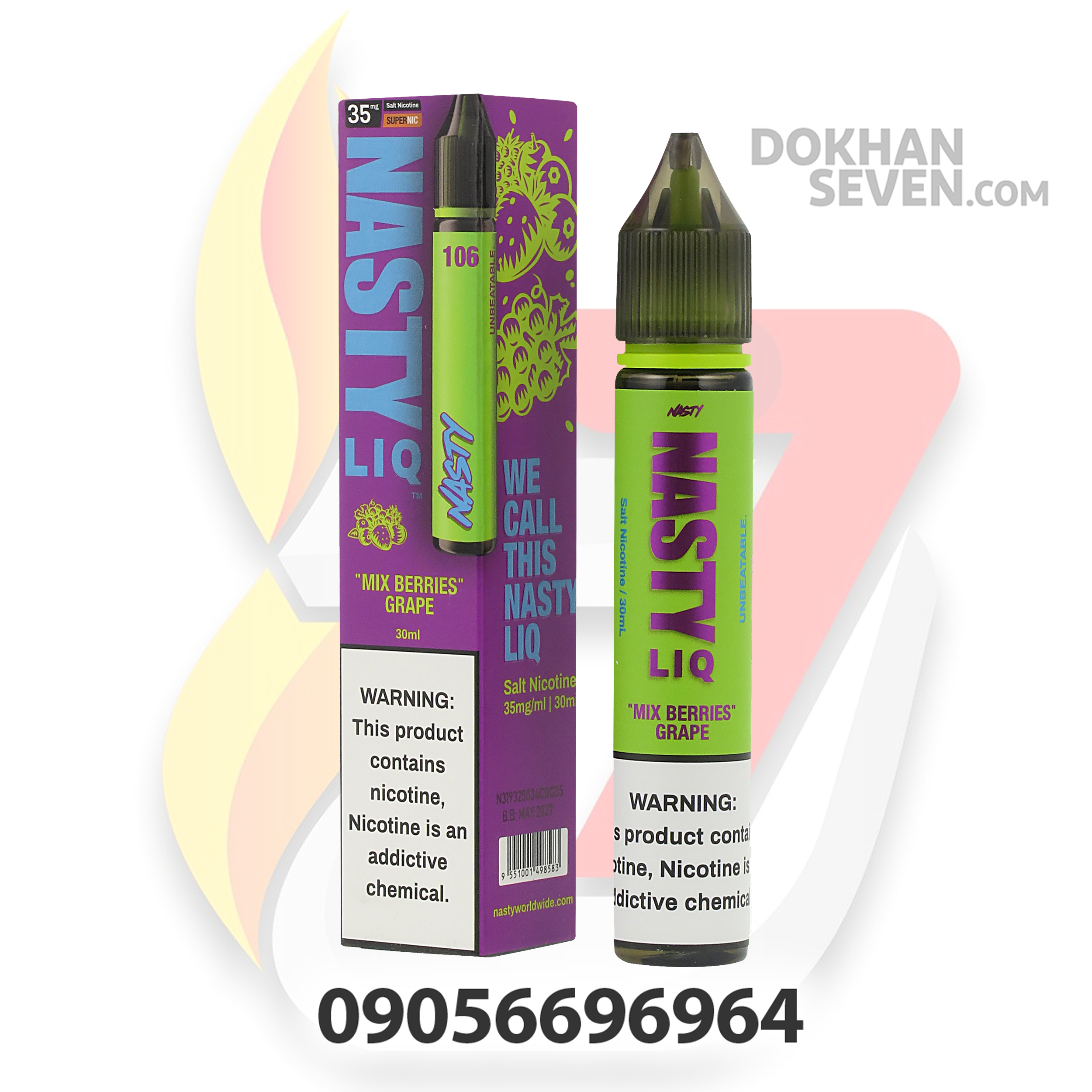 سالت نستی لیک انگور و میکس بری ها | NASTY LIQ MIXED BERRIES GRAPE SALT