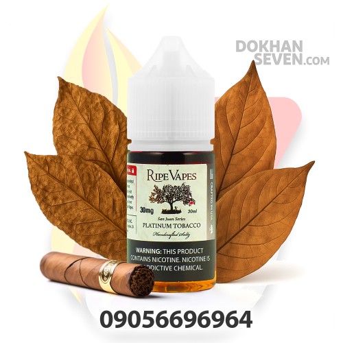 سالت نیکوتین رایپ ویپ سن خوان پلاتینیوم توباکو (سیگار برگ) | RIPE VAPES SAN JUAN SERIES PLATINUM TOBACCO SALT JUICE