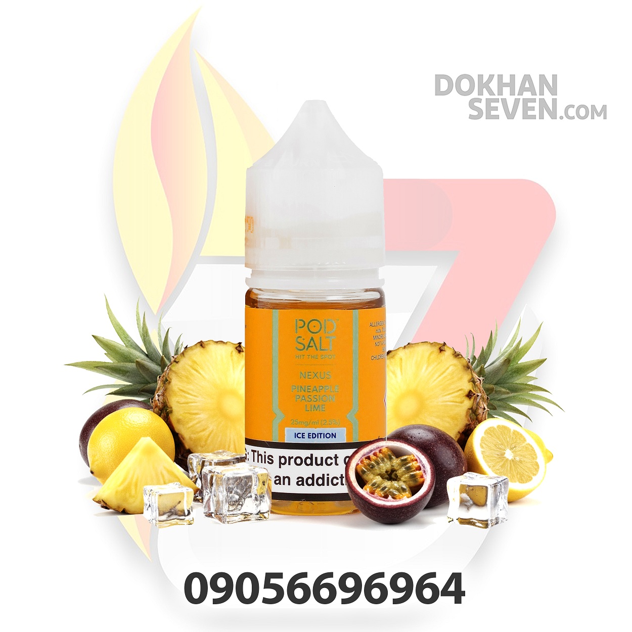 سالت پاد سالت آناناس پشن فروت لیمو یخ | POD SALT NEXUS PINEAPPLE PASSION LIME ICE SALT