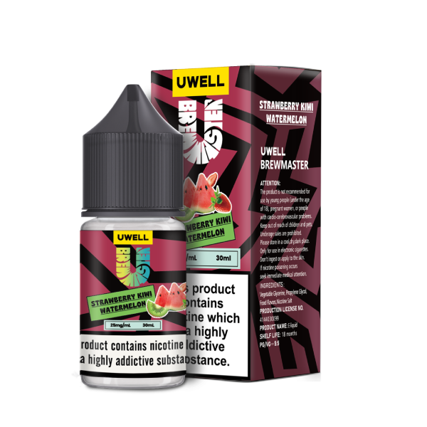 سالت نیکوتین یوول طعم توتفرنگی کیوی هندوانه | UWELL STRAWBERRY KIWI WATERMELON SALT JUICE 