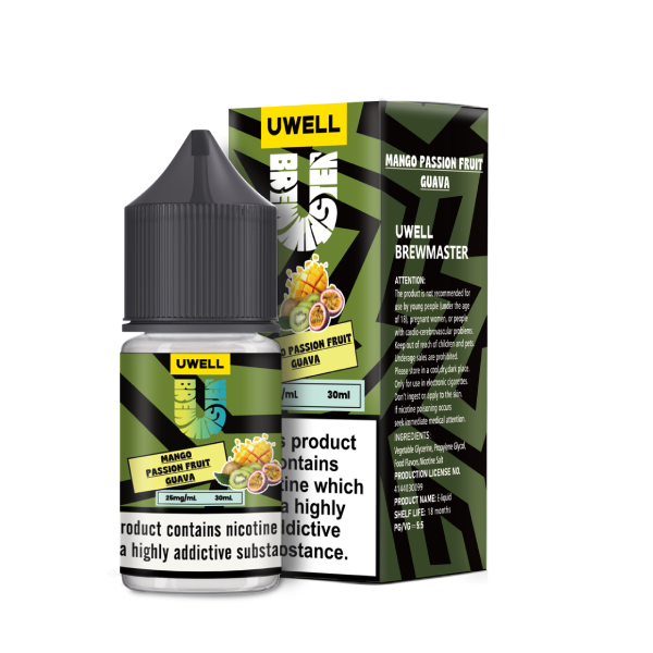 سالت نیکوتین یوول طعم انبه پشن فروت گواوا | UWELL MANGO PASSION FRUIT GUAVA SALT JUICE 