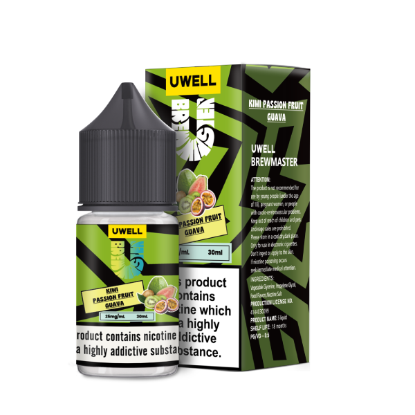 سالت نیکوتین یوول طعم کیوی پشن فروت گواوا | UWELL KIWI PASSION FRUIT GUAVA SALT JUICE 