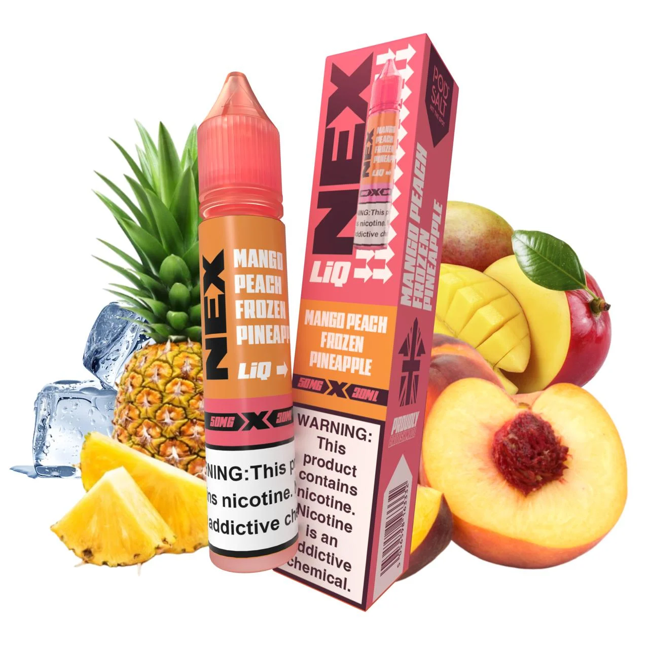 سالت پادسالت نکس لیک انبه هلو آناناس یخ | POD SALT NEX LIQ MANGO PEACH FROZEN PINEAPPLE