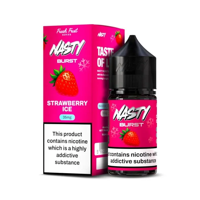 سالت نستی برست توتفرنگی یخ | NASTY BURST STRAWBERRY ICE SALT