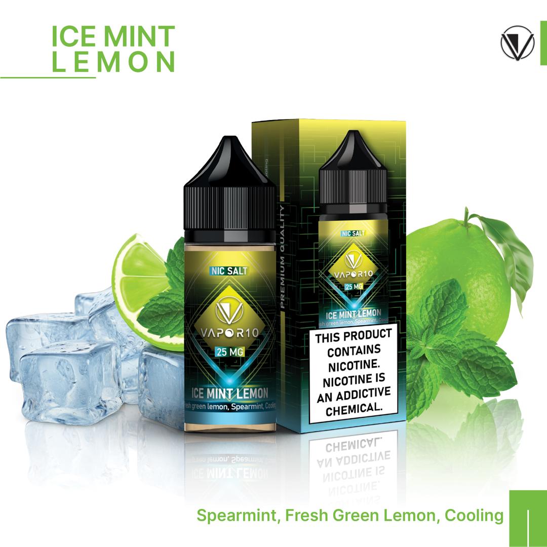 سالت ویپرتن لیمو نعنا یخ | VAPOR10 ICE MINT LEMON SALT