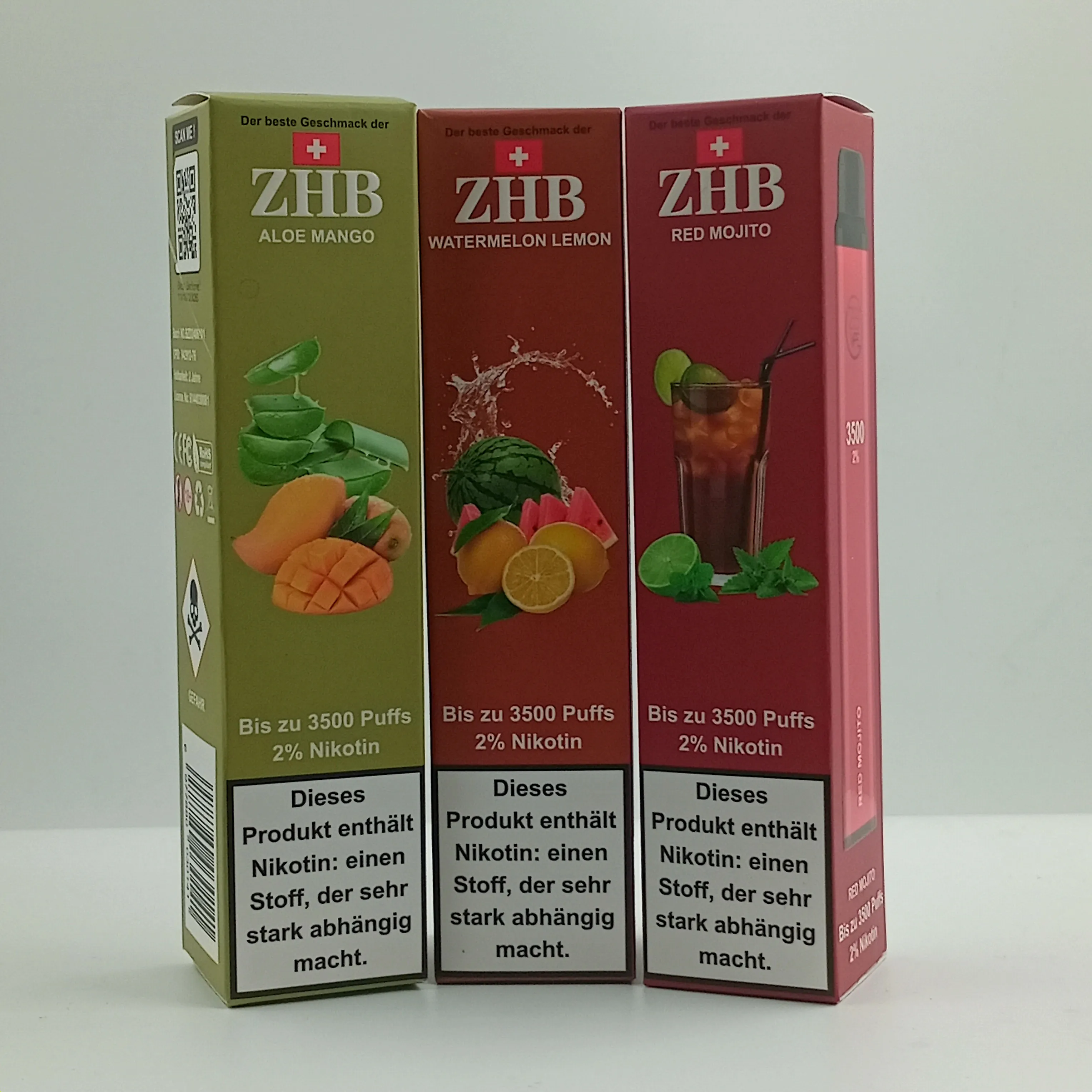  پاد یکبار مصرف ZHB نیکوتین 20 میلی گرم ( تعدادپاف 3500 )