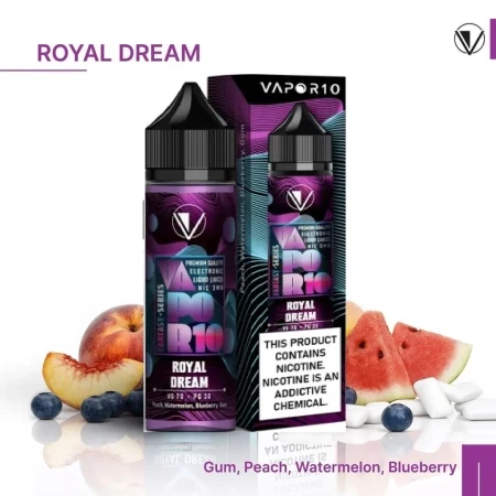 جویس ویپرتن10 آدامس هلو هندوانه بلوبری  | VAPOR10 FANTASY SERIES ROYAL DREAM JUICE