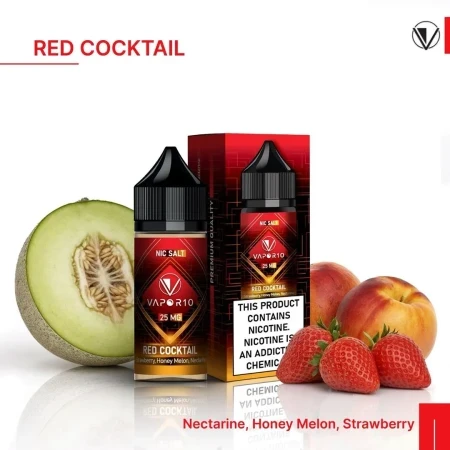 سالت ویپرتن10 طالبی هلو توت فرنگی | VAPOR10 FANTASY SERIES RED COCKTAIL SALT 