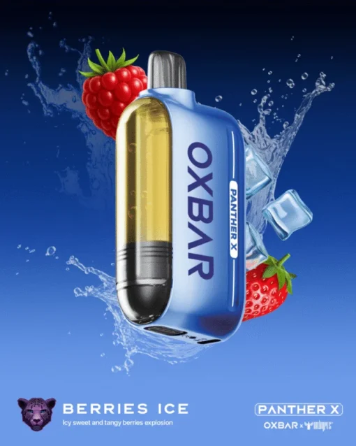 پاد یکبار مصرف اوکسبار ایکس دکترویپز نیکوتین 2% (تعداد پاف 50000) طعم میکس بری ها و یخ
