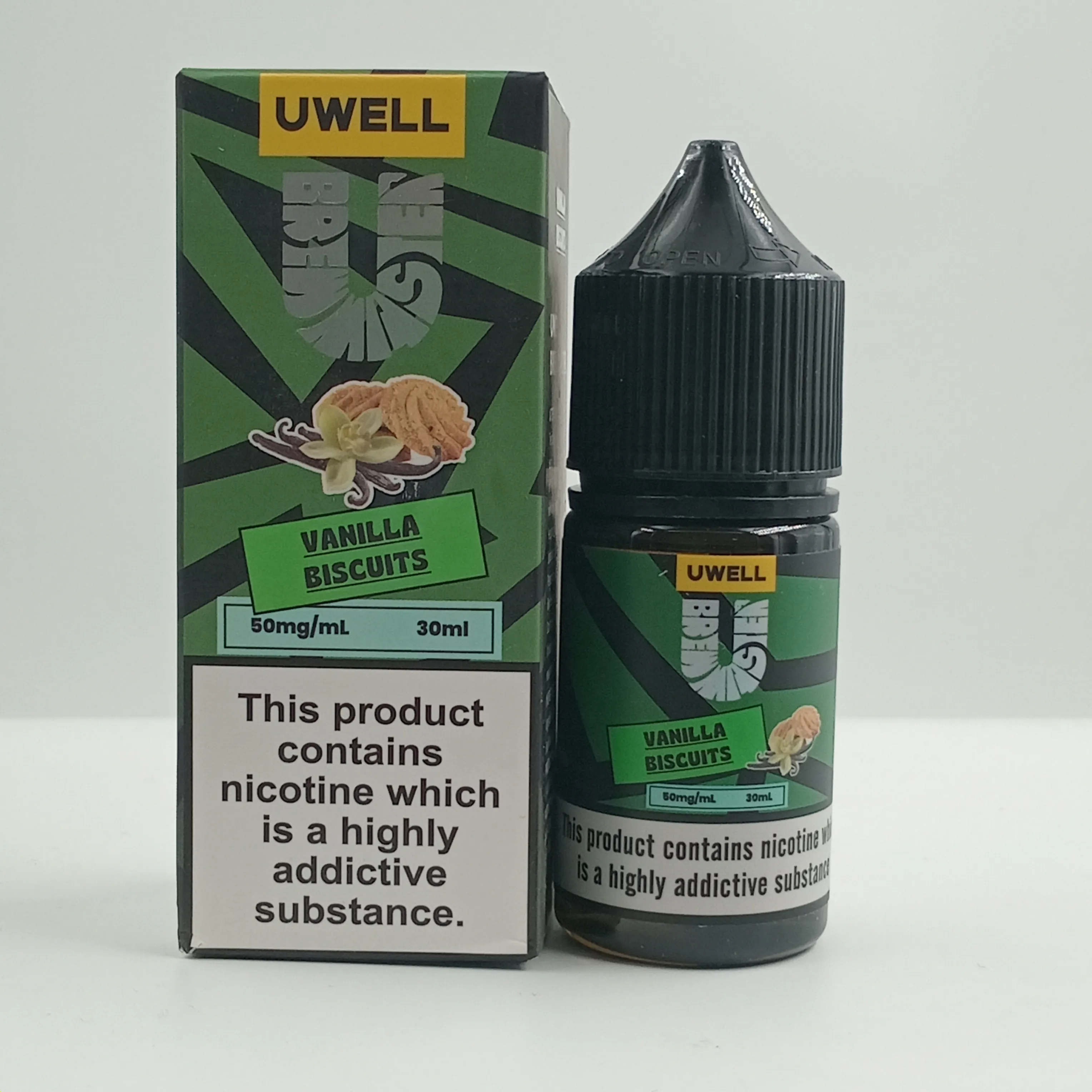 سالت نیکوتین یوول طعم بیسکویت وانیلی | UWELL VANILLA BISCUITS SALT JUICE 
