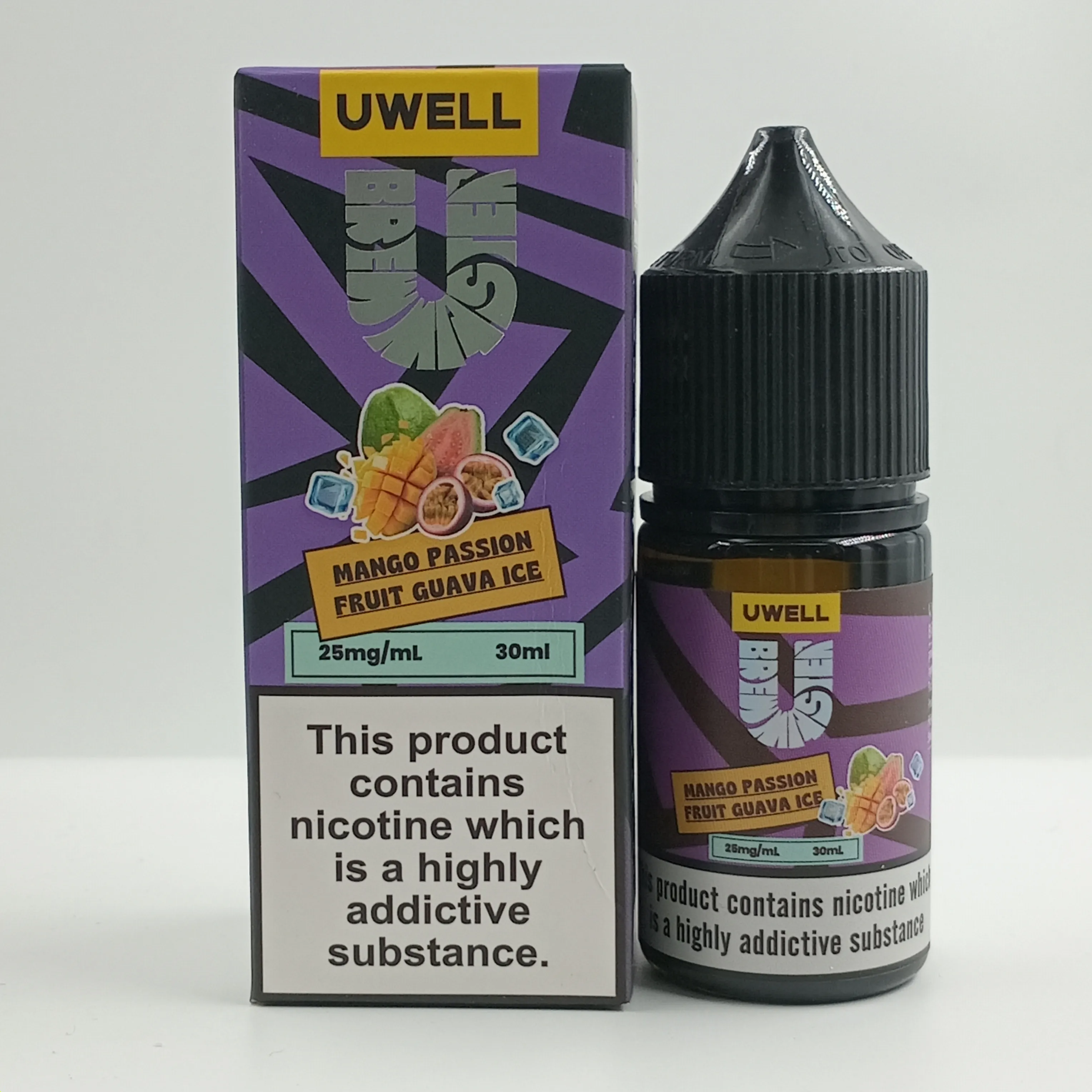 سالت نیکوتین یوول طعم انبه پشن فروت گوآوا یخ | UWELL MANGO PASSION FRUIT GUAVA ICE SALT JUICE 