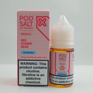 پاد سالت پاستیل توتفرنگی یخ | POD SALT NEXUS RED GUMMY BEAR ICE 
