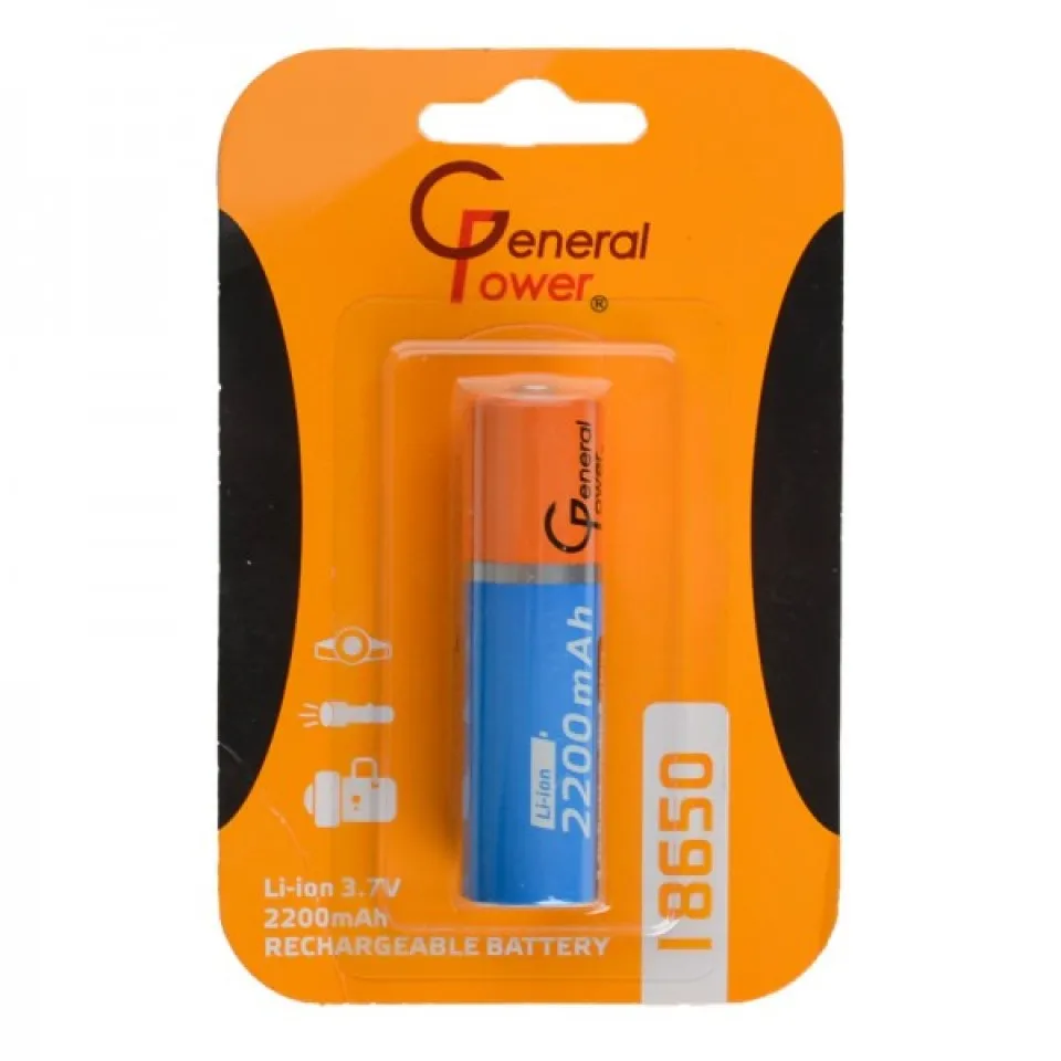 باتری لیتیومی GENERAL POWER 2200mAh 18650 BATTERY | GENERAL POWER 18650 2200mAh 