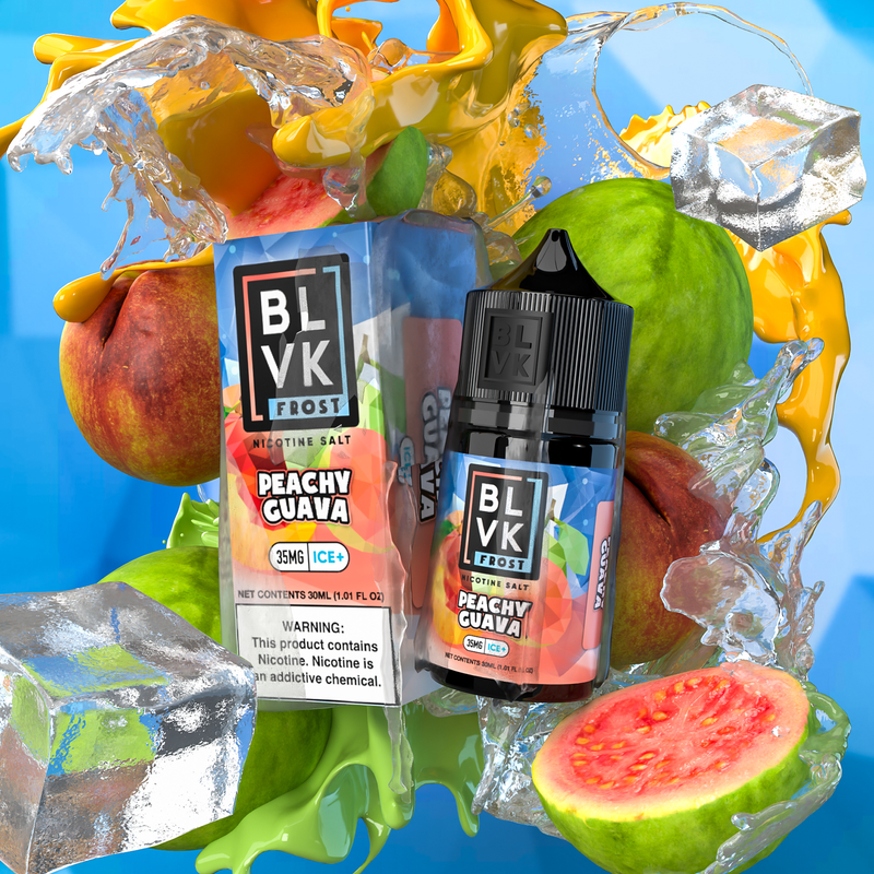 سالت بی ال وی کی هلو گوآوا یخ | BLVK PEACHY GUAVA ICE SALT