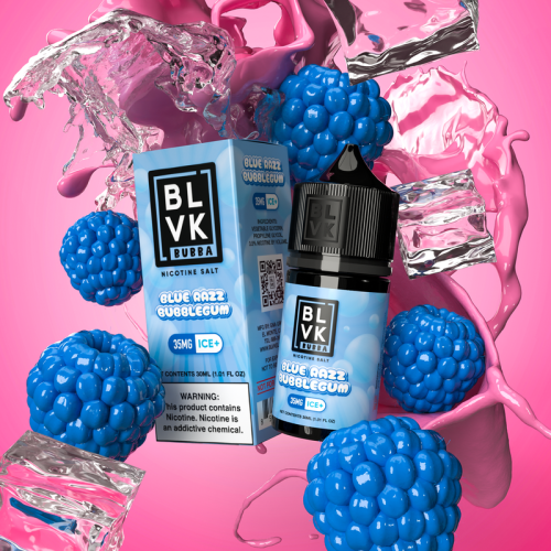 سالت بی ال وی کی آدامس تمشک آبی یخ | BLVK BLUE RAZZ BUBBLEGUM ICE SALT