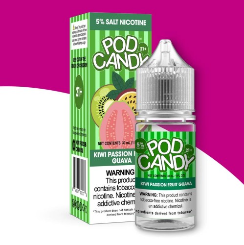 سالت پاد کندی کیوی پشن فروت گوآوا | POD CANDY SALT KIWI PASSION FRUIT GUAVA