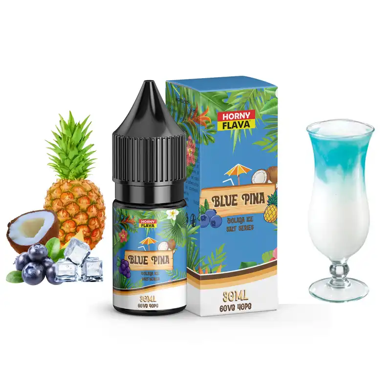 سالت هرنی بلوبری پیناکولادا یخ | HORNY SALT BLUE PINA COLADA ICE