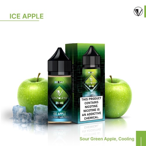 سالت ویپرتن10 سیب یخ | VAPOR10 ICE APPLE SALT