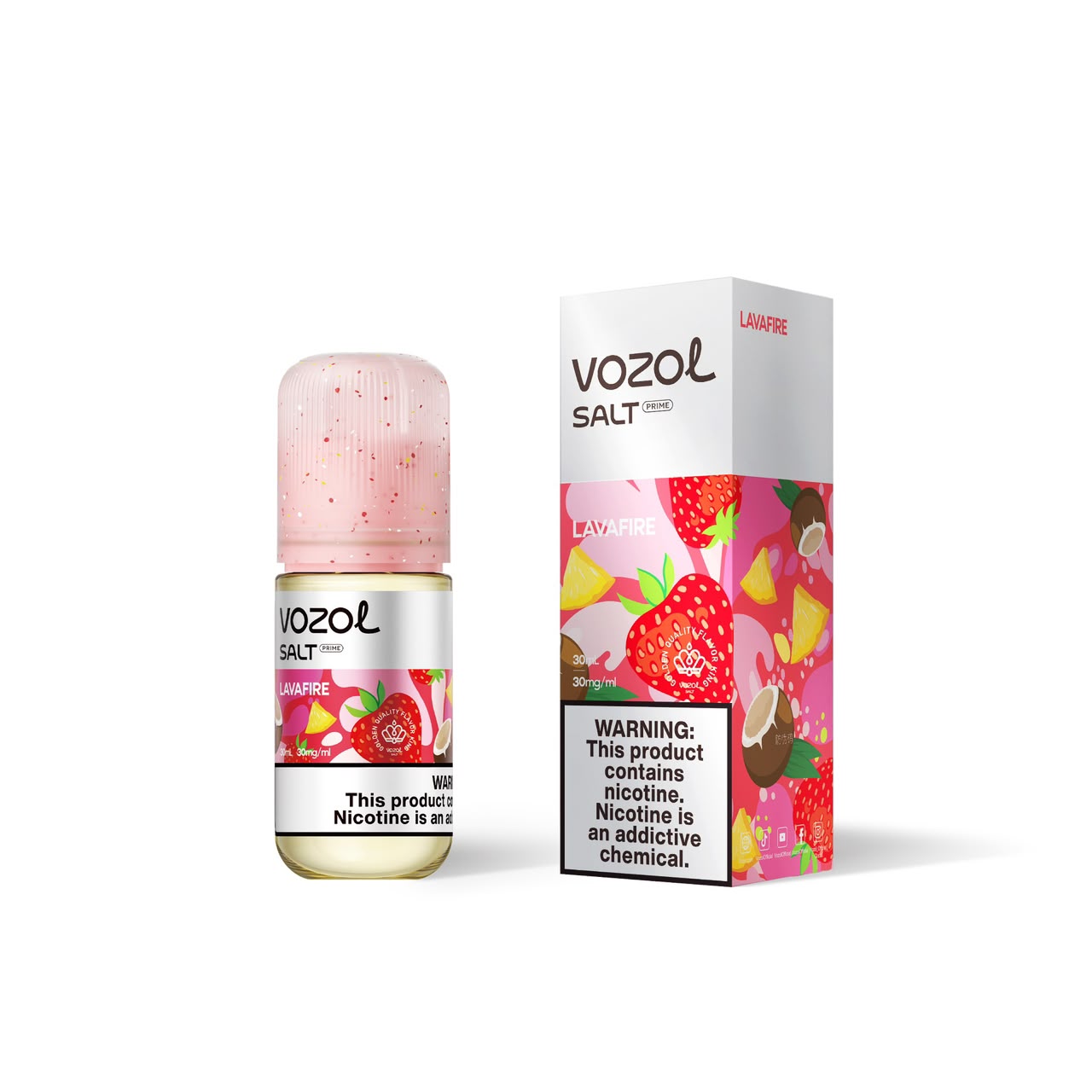 سالت وزول نارگیل آناناس توتفرنگی | VOZOL SALT LAVAFIRE 