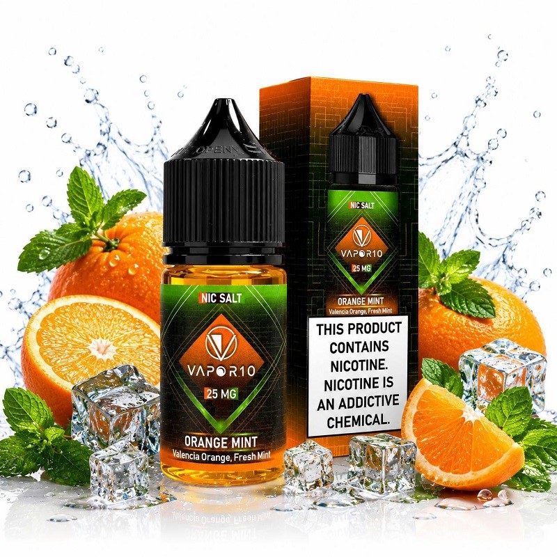 VAPOR10 ORANGE MINT SALT 30ML/25MG