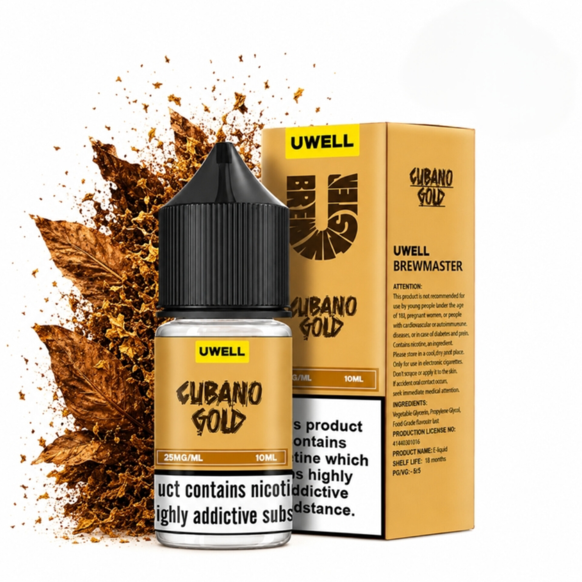  سالت نیکوتین یوول طعم کوبانو گلد | UWELL SALT CUBANO GOLD 