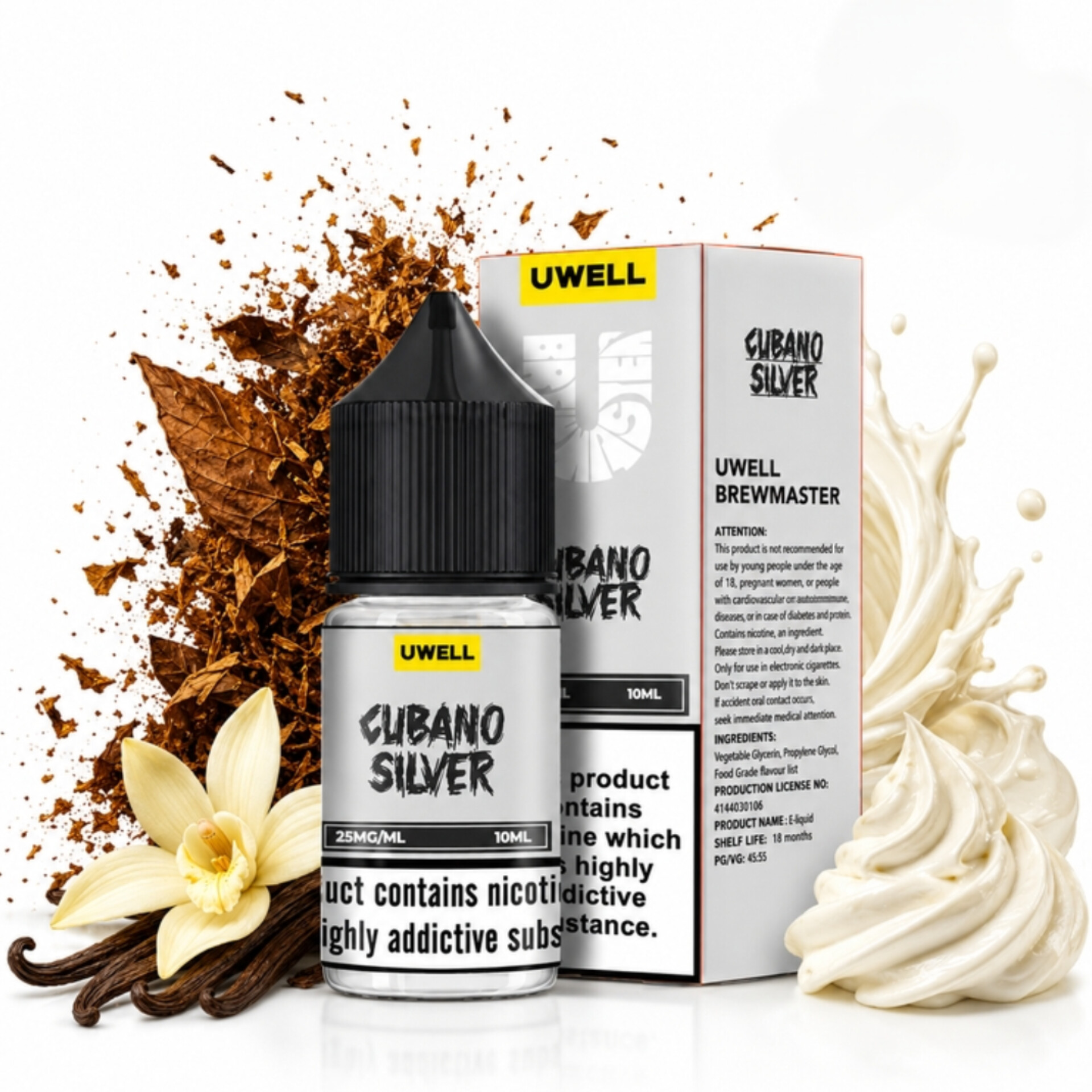  سالت نیکوتین یوول طعم کوبانو سیلور | UWELL SALT CUBANO SILVER