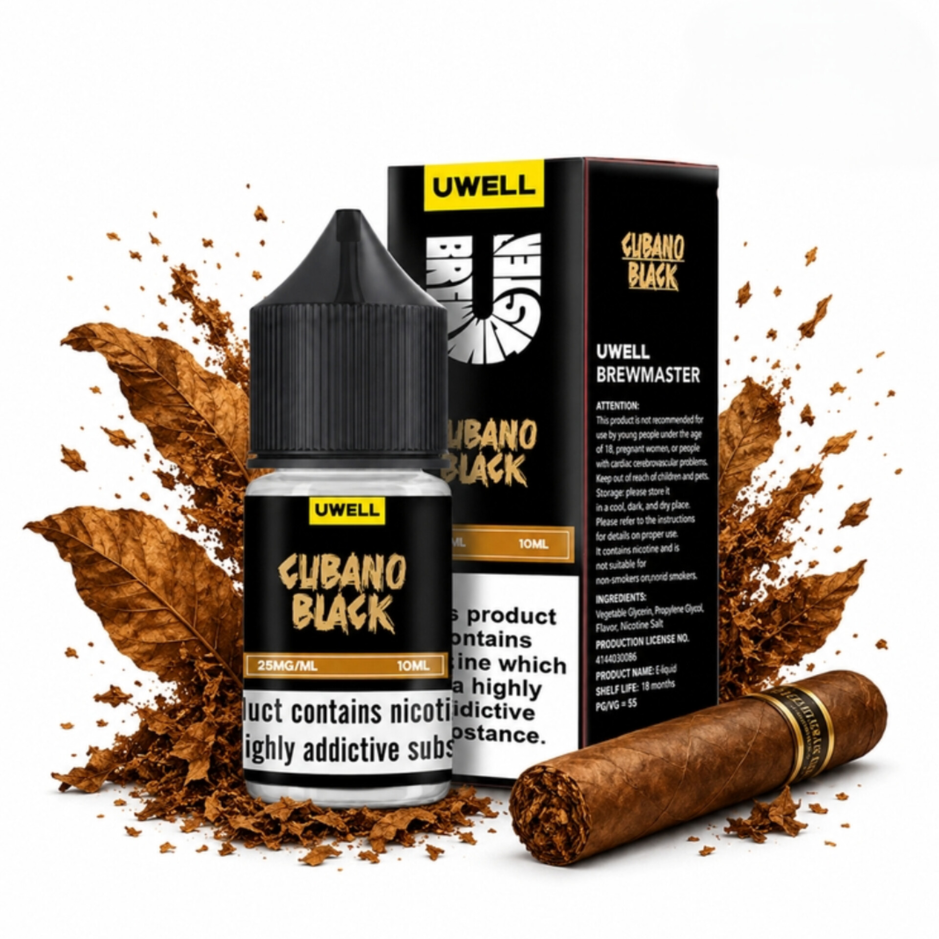  سالت نیکوتین یوول طعم کوبانو بلک | UWELL SALT CUBANO BLACK