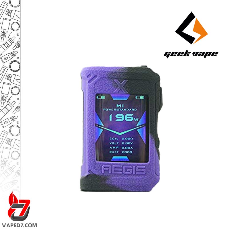کاور سیلیکونی گیک ویپ مدل AEGIS X رنگ مشکی بنفش